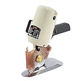 KATSU Elektrischer Industrieller Stoffschneider 220V 250W, Klingengröße 100mm und 27mm Maximale Schnittdicke, Ideal für Stoff Textil-Lederpapier 103916