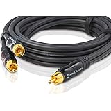Oehlbach BOOOM 200 - Subwoofer Y-Cinch-Kabel (2 x Cinch auf 1 x Cinch) - Druckvolle Basswiedergabe & effektive Schirmung - 2 m - anthrazit