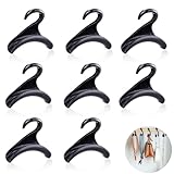 8 Stücke Taschen Aufhänger, Taschenbügel, Taschenhaken, Rucksack Aufhängen, Handtasche Kleiderbügel Haken Schrank, für Hängende Rucksäcke Schulranzen Schal Gürtel Und Krawatte(Schwarz)