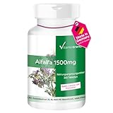 Alfalfa 1500mg - Großpackung Mit 360 Tabletten, Für 4 Monate – Vegan, 4-fach Konzentrierter Extrakt
