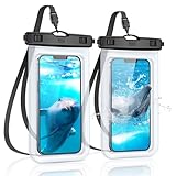 YOSH wasserdichte Handyhülle [2 Stück], 7,0 Zoll IPX8 Unterwasser Handyhülle, Wasserfeste Handytasche für iPhone 16 15 14 13 12 11 Pro Max XS 8 7 Samsung S24 S23 S22 Ultra A55 Xiaomi- Kristallklar