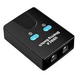 プリンタースイッチャー 2ポートスイッチャー、USBプリンター共有機器,プリンタスイッチャー2イン1アウトのスプリッター | 便利で実用的な KVM スイッチ プリンタ マウス用 USB プリンタ共有機器