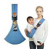 GUTERTOP Trage für Kinder Bis 30kg, Tragbare llbar Kindertrage Seitlich, Babytrage Seitlich mit Verstellbaren Bequemen Schultergurten Blau