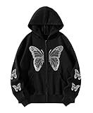 AQQYA Herren Damen Skelett Reißverschluss Strass Kapuzenpullover Gothic Y2K Jacke Grunge Punk Dunkel E-Girl Hoodie, Stil 12, XX-Large