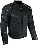 HEYBERRY Kurze Textil Motorrad Jacke Motorradjacke Schwarz Gr. XL
