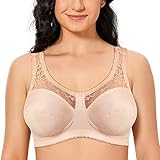 Ayigedu Damen Vollfigur Minimizer BHs Bügellos Übergröße Komfort nicht wattiert BH, beige, 125D