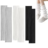 Laralily 3 Paar Leg Warmers,Beinstulpen Damen Hautfreundliche 40cm Stulpen,Stulpen für Damen für Alle Größen,Legwarmers Ideal für Den Täglichen Gebrauch,Feiern,Geschenke,Beinwärmer Damen