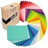 Japun - 50 farbige blanko Postkarten/Papier-Karten (2 x 25 Farben), zum Selbstgestalten, beschriften oder bedrucken - din A6-250 g/m² - bunt