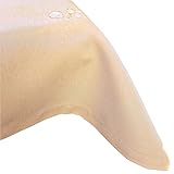 Abwaschbare Fleckenabweisende Leinenoptik Tischdecke (Champag. 90x90cm Eckig) hohe Stoffdichte GSM240g/m² Fleckschutz Lotuseffekt Wasserabweisende Kratzfeste Tischdecken Eckig/Oval/Rund viele Größen