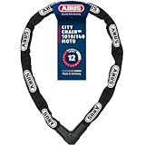 ABUS Kettenschloss CityChain 1010 – Fahrradschloss aus gehärtetem Stahl Sicherheitslevel 12 – 140 cm – Schwarz