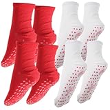Kisangel 4 Paare Selbstheizende Winter Socken für Herren und Damen Atmungsaktive Mittellange Thermosocken mit Sanfter Wärmefunktion Komfortable Warme Socken für Kalte Jahreszeiten und
