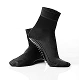 OceanSocks + EXTRA TASCHE | rutschfeste Aqua-und Beachsocken für Strand, Wasser, Wattwanderung, Boot & Boards, Damen, Herren, Kinder,Schwarz, 39-42
