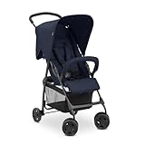 hauck Buggy Sport, Dark Blue - Federleichter Reisebuggy 5,9 kg - mit Liegefunktion für Kinder ab Geburt bis 15 kg - Klein Zusammenklappbar, Großer Einkaufskorb bis 3 kg