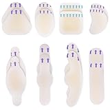 16 Stück Blasenpflaster Ferse Hydrokolloid Pflaster Set, Wasserdicht Gel Pflaster Blasenprävention, Fersenschutz Pflaster Linderung Reibungsschmerzen, Unsichtbare Klebepflaster Wandern für Zeh Füße