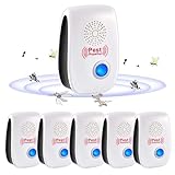 Ultraschall Schädlingsbekämpfer, 6 Stück Elektronische Insektenschutzmittel & Moskitoschutz Innenräumen, Pest Control Repeller für Mücken, Spinnen, Kakerlaken, Mäuse