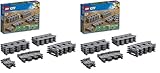 LEGO 60205 City Schienen, 20 Stück, Erweiterungsset für Kinder, Jungen und Mädchen, Spielzeug Set (Packung mit 2)