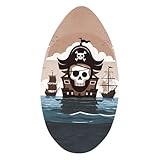 QSTDGVPW Universal Small Surfboard, 35 Zoll Skim Board für Shallow, Piratenschiff