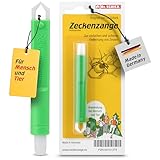 Dr. Schick Zeckenzange für Mensch und Tier - Zeckengreifer mit smartem Druckknopf - zuverlässiger Zeckenschutz zur einfachen und sicheren Entfernung von Zecken