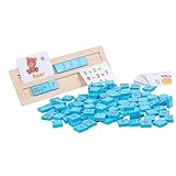 MOLUCKFU 1 Satz Holzblock lernspiel Puzzle Logikspiel Gedächtnisspiel rätsel zählen Zahlenspielzeug für Lernspielzeug hölzern Blue