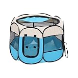 Erconsso Tragbare Katzen-Spielzone - Gittergehege Mit Netz Und Überdacht Für Welpen Haustiere Im Innenbereich - Atmungsaktive Freigehege Für Garten Terrasse Camping Reisen Kleintiere Entenküken