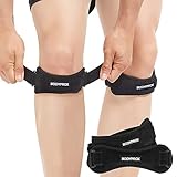 Bodyprox Kniescheiben-Kniebandage, 2 Stück, zur Schmerzlinderung beim Wandern, Fußball, Basketball, Laufen, Springerknie, Tennis, Sehnenentzündung, Volleyball und Kniebeugen