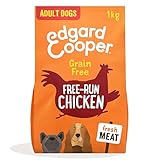 Edgard & Cooper Hundefutter, Trockenfutter für Hunde, (Huhn, 1kg), Hundefutter trocken getreidefrei ohne Zucker, natürliche Zutaten und frisches Fleisch, voller essentieller Aminosäuren
