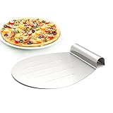 Homieco Kuchenheber dünne Edelstahlplatte mit Griffmulde Tortenhebeblech Kuchen Retter für Torten und Kuchen