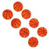 HANABASS 8 Stück Teiliges PU Stressbälle Basketball Mini Schaumstoffbälle für Stressabbau Geschicklichkeit und Motorik