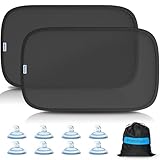 PEMOTech Sonnenschutz Auto Baby,[2025 Upgrade] Groß 53×36cm mit Starken Saugnäpfen Statt Klebefolie •ZERTIFIZIERTER UV-Schutz UPF50+•Sonnenschutz Auto Kinder für Heckscheibe & Seitenscheibe (2 Stück)