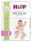 HiPP Extra Weiche Premium Windeln 2, Mini 4-8 kg, 93 Stück (3 Packungen mit 31), mit 3-fach Auslaufschutz und Duo Hautschutz