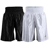 adidas Unisex Boxing Training Fight Satin Box Shorts f r Sparring, Schwarz, S EU