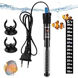 flintronic Aquarium Heizung, 100W Temperatur Einstellbare Aquarium Heizer Mit Saugnäpfen, Unterwasser Aquarium Heizungs Wasserdichter Thermostat für Aquarium, Thermostat für Fischtanks