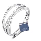 Roinaid Ringe Frauen Silberring Damen 925 Ring Silber Einstellbar Silber Ringe 925 Geschenke für Frauen und Mädchen Wird mit Karte und Geschenkbox Geliefert Damenschmuck 925