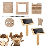 Handkardier-Wollbürsten – Wollkardierwerkzeug Set Mit Stabilen Bürsten, 8 Stück Wollkämme Für Präzises Kardieren, Vorbereitung Von Garn Und Wollfasern, Perfekt Für Hobby Spinnen, Filzen, Textilkunst,