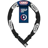 ABUS Kettenschloss Steel-O-Chain 880 – Fahrradschloss aus gehärtetem Stahl – ABUS-Sicherheitslevel 8 – Schwarz – 110 cm