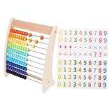 ZUNOXAZ Holz rechenschieber Lern abakus für Buntes Rechenrahmen Denken Zahlenverständnis und Hand Auge koordination im Mathematikunterricht