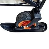 Kinderwagen-Ski – Schnellmontage, Skiboard-Schlitten, Schnee-Scooter-Kinderwagen-Rad | Skiaufsatz für Fahrrad, Outdoor-Sport, Wege am See, Erholungsgebiete, Gehwege