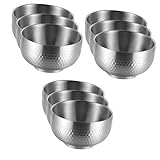 UPKOCH 9 Stück Haushaltsschale Dessert Eisschalen Doppelwandig Abendessen Rund Cm Reis Vorspeise Füttern Küche Wiederverwendbar Metall Nudelsuppe Salat Ramen Für Kinder Müslischicht