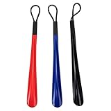 TOVINANNA 3Stücke Leichtgewichtige Schuhlöffel für Senioren und Schwangere Praktische Anziehhilfe für Hausschuhe Rutschfeste Oberfläche Langlebiges Material für Zuhause