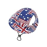 HUANGTNG Baseballhut für Welpen, Hunde, Sonnenhaube mit Ohrlochzubehör, Halsband, Sporthut mit Riemen, Sporthut