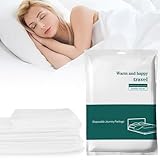 Nanaborn Einweg Bettwäsche Set für Reise 4 Stück Disposable Bed Sheets for Travel Hotels Einmal Vliesstoff Bettlaken,Kissenbezug und Bettbezug (220×240cm)