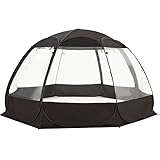 Kürbisförmiges kugelförmiges 360-Grad-Panorama-Zelt mit Sichtschutz Jalousien und Winddichter Funktion, ideal als Sternenhimmel Zimmer Bubble House für Outdoor Camping im Winter und Frühling