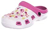 Brandsseller Damen Clog Gartenclog Gartenschuhe Schuh Pantolette Hausschuh leicht Blumenmuster - pink - 36