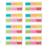 Amazon Basics - Rechteckig Haftstreifen 2.5 cm breit, 8 Spender/8er-Packung, 480 Stück, Gemischt