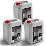 30L Premium Bioethanol 96,6% Rein - 3x10 Liter ökologischer Brennstoff für Ethanol-Kamine, saubere Verbrennung, rauchfrei, lebendige und stabile Flamme (Geruchlos)