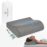 Reisekissen Memory Foam, ergonomisches Reisekopfkissen, weiches Nackenstützkissen für Kinder, Erwachsene, Allergiker, Nackenkissen Reise, kleines Kissen für Auto, Flugzeug Camping, travel Pillow