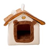 Haustierhaus für Katzen, warm, weich, platzsparend, Katzenhöhle für den Winter, für kleine und mittelgroße Rassen, Schlafzimmer, Garage, Fensterbank, Balkon