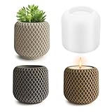 Silikonformen GießFormen, Zylinder Silikonform,Silikonform Vase, 3D Kerzenhalter Silikonformen, Vase Gießformen für Beton,Gießformen für Vorratsgefäß