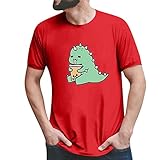 Armbanduhr Mit Stoppuhr Und Timer Valentinstag Cartoon Kurzarm Männer und Frauen Liebhaber Baumwolle T-Shirt für Männer Herren Sand