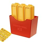 Pommes-Frites-Eiswürfelform, Pommes-Frites-Wasserflasche, Eiswürfelbehälter für Gefrierschrank, 6 x wiederverwendbare Gefrierform mit Magnetbox, einfaches Herauslösen für Sportwasserflaschen